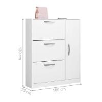 Sapateira Com 4 Portas E 1 Prateleira Niterói Branco - 2