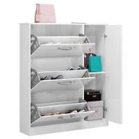 Sapateira Com 4 Portas E 1 Prateleira Niterói Branco - 3