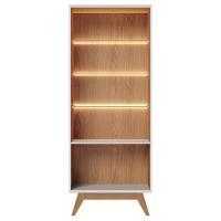 Cristaleira Com 3 Prateleiras Milão Off White Matte Freijó - 2