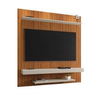 Painel Com Prateleira Nantes Ripado Off White - 3