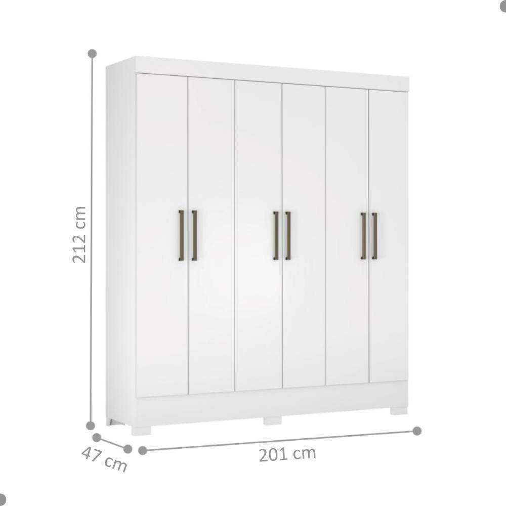 Conjunto Quarto De Casal Completo Ferrara Branco - 2