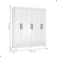 Conjunto Quarto De Casal Completo Ferrara Branco - 2