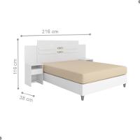 Conjunto Quarto De Casal Completo Ferrara Branco