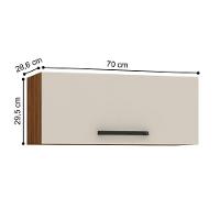 Armário Aéreo Com 1 Porta Basculante José Nogueira Off White - 2