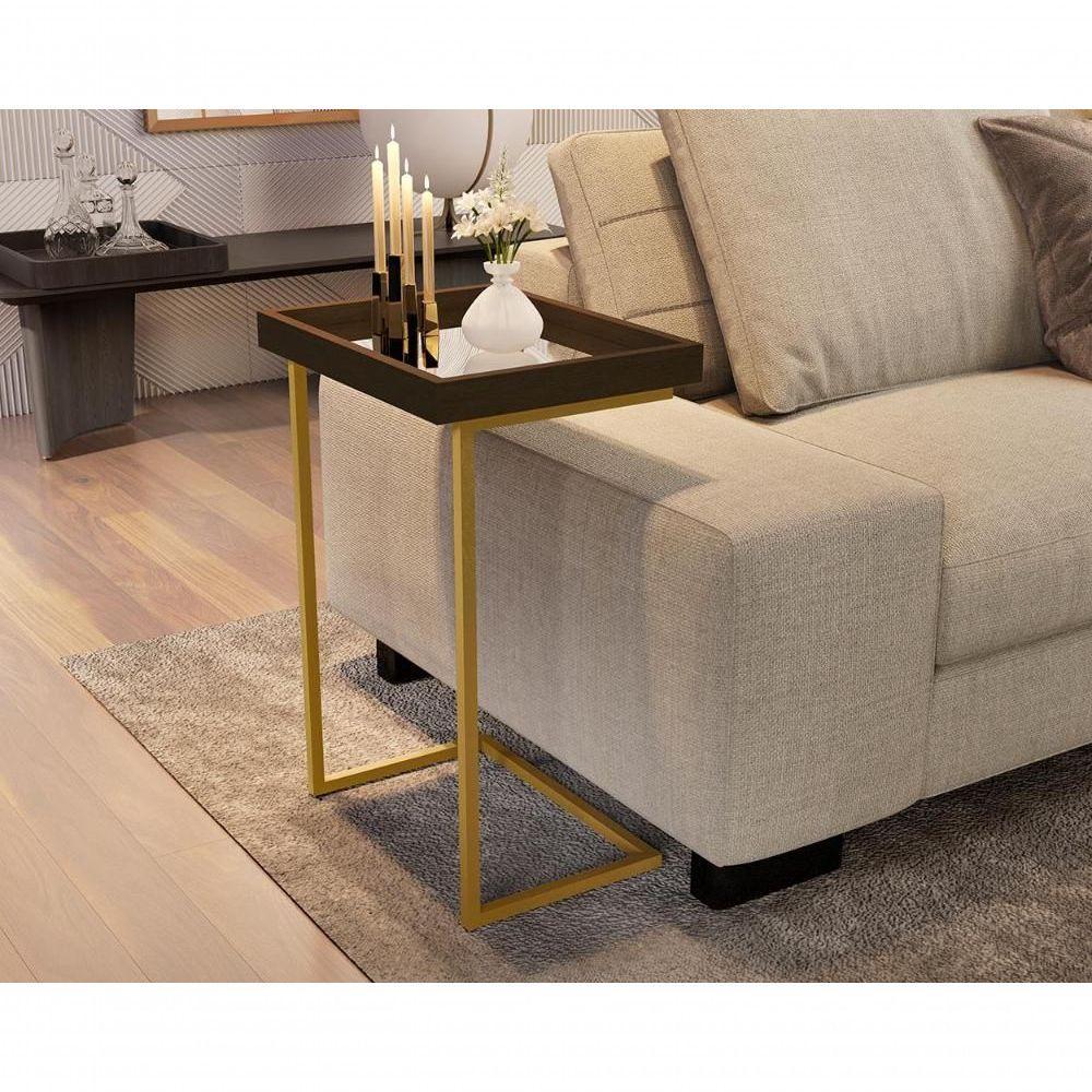 Mesa De Apoio Reggio Canela Pe Dourado - 4