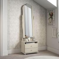 Toucador Com 2 Gavetas Espelho Delta Off White - 1