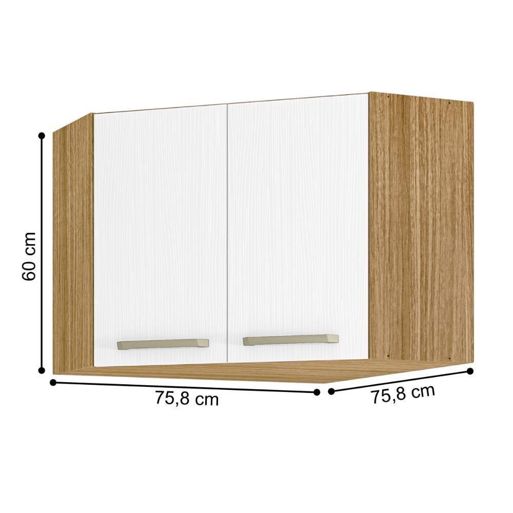 Armário Suspenso De Canto 2 Portas Tulsa Freijó Supremo - 2