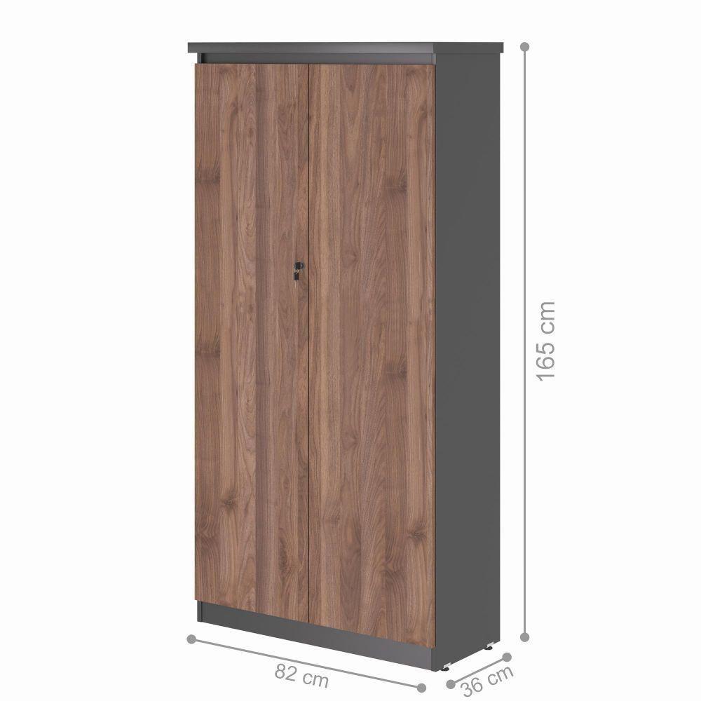 Mesa 1200 Com Armário Romeu Noce Preto - 2