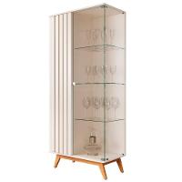 Cristaleira Ripada Com 2 Porta Nantes Pérola - 1