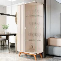 Cristaleira Ripada Com 2 Porta Nantes Pérola - 4