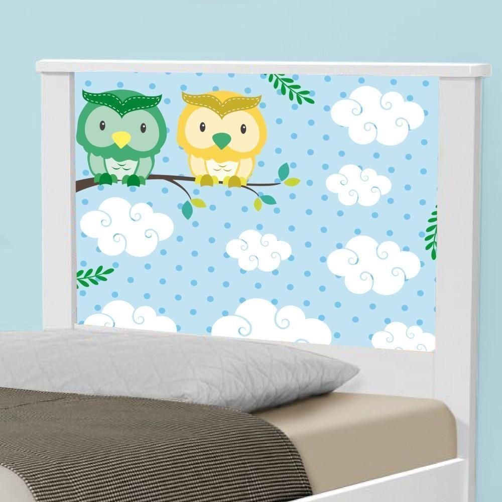 Cama Solteiro Adesivada Corujinhas Com Colchão - 4