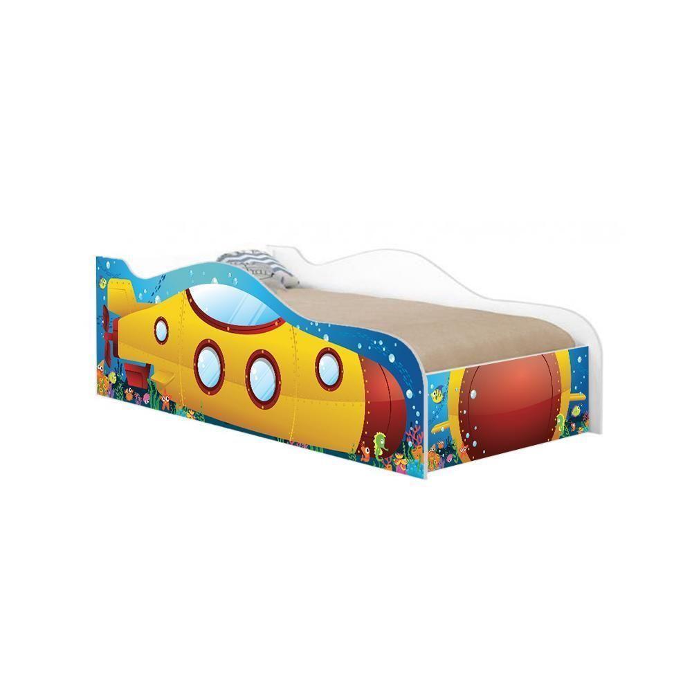 Cama Submarino Amarelo Kids Solteiro Com Colchão - 3