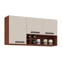 Armário Suspenso 1 Prateleira E 3 Portas San Nogueira Off White - 1