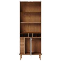 Cristaleira 2 Portas De Vidro Roma Off White Matte Freijó - 3