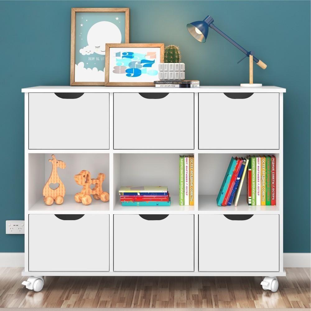Nicho Organizador Com Rodinhas Portland Branco Com Gavetas - 1