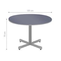 Mesa De Reunião Redonda 1.2 Red Azul - 2