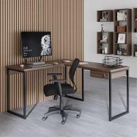 Mesa Em L Com 1 Gavetas Ferv Afarra - 1