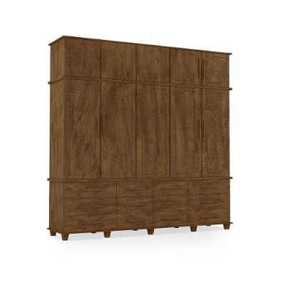 Guarda Roupa Roupeiro Closet Arles 10 Portas 12 Gavetas Malbec MDF
