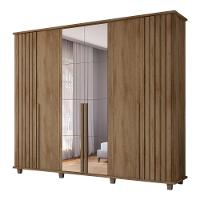 Roupeiro 6 Portas Potenza Cinamomo Com Espelho - 1