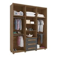 Roupeiro 5 Portas Ragusa Cinamomo Grafite - 4