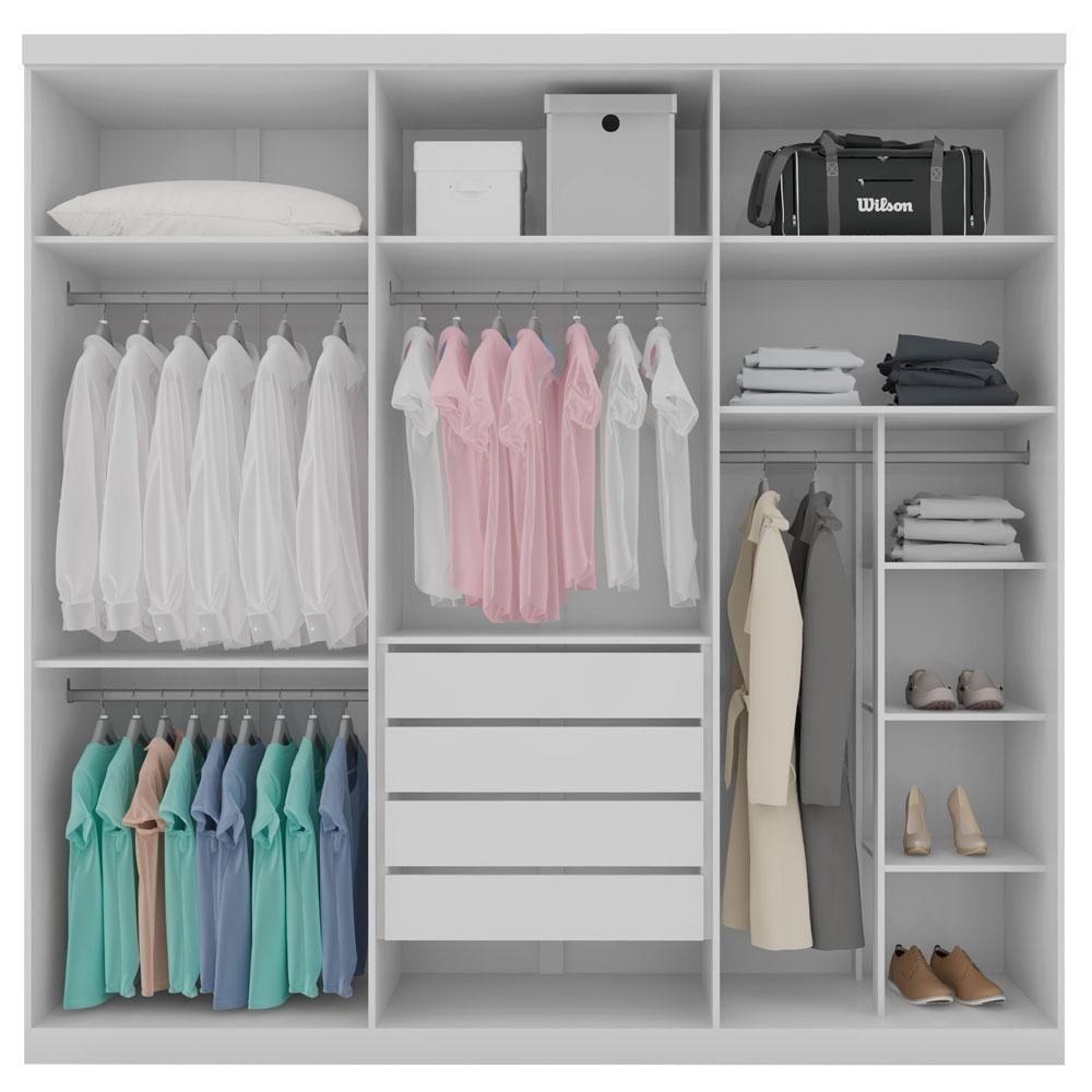 Roupeiro Gold 6 Portas Branco - 2