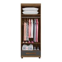 Roupeiro Trapani 2 Portas Cinamomo Grafite - 5