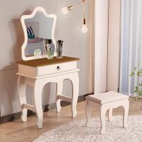 Penteadeira Infantil Laila Premium Com Banqueta Pérola Nature - 1