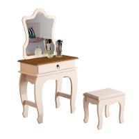 Penteadeira Infantil Laila Premium Com Banqueta Pérola Nature