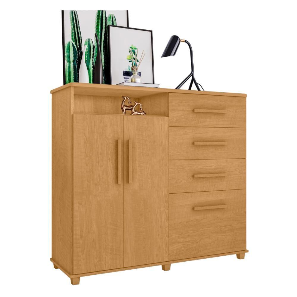 Cômoda Com 2 Portas E 4 Gavetas Seábra Naturalle - 5