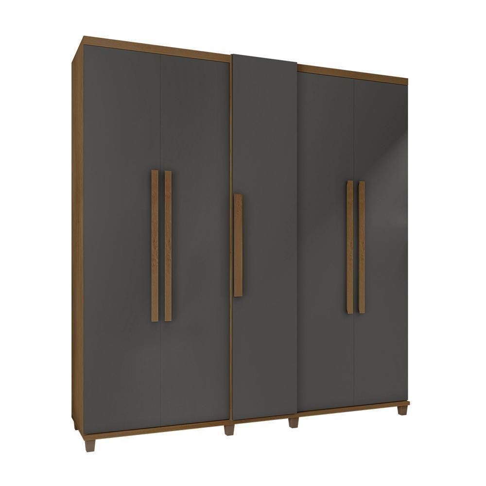 Roupeiro 5 Portas Arezzo Cinamomo Grafite - 1