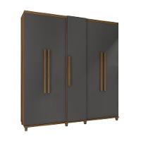 Roupeiro 5 Portas Arezzo Cinamomo Grafite - 1