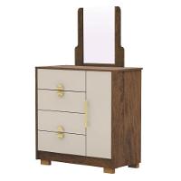 Cômoda Sapateira 4 Gavetas Espelho Paraguai Imbuia Fendi - 2