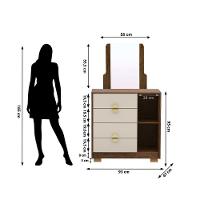 Cômoda Sapateira 4 Gavetas Espelho Paraguai Imbuia Fendi - 3