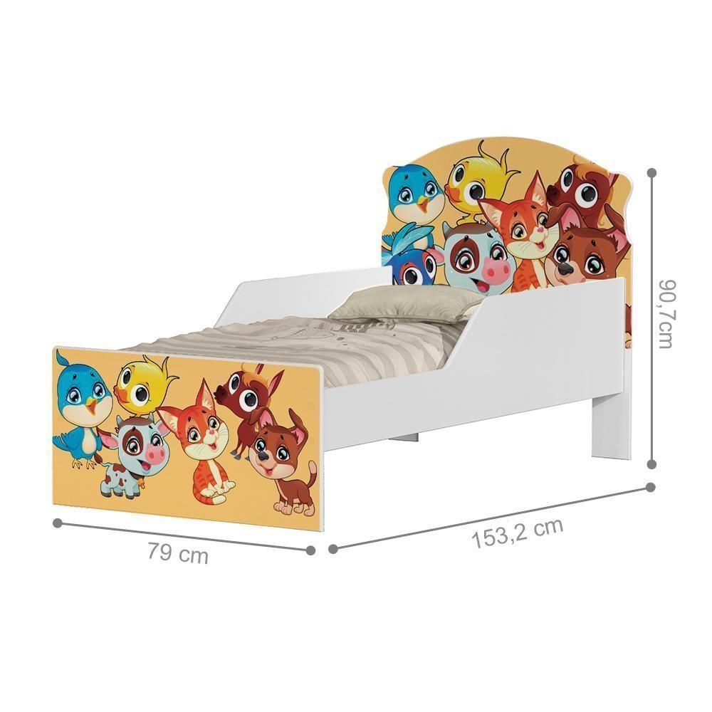 Mini Cama Bichinhos Com Colchão - 2