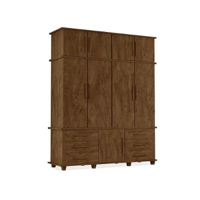 Guarda Roupa Roupeiro Dresden 9 Portas 6 Gavetas Malbec MDF