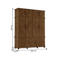 Roupeiro Dresden Com 4 Portas Malbec - 3