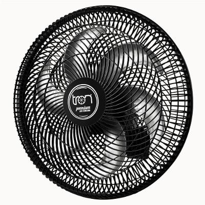 Ventilador de Parede Casa H 130W Hélice 44cm 6 Pás 3 Velocidades Preto 110V