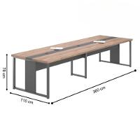 Mesa De Escritorio 3.60 First Noce Preto - 2