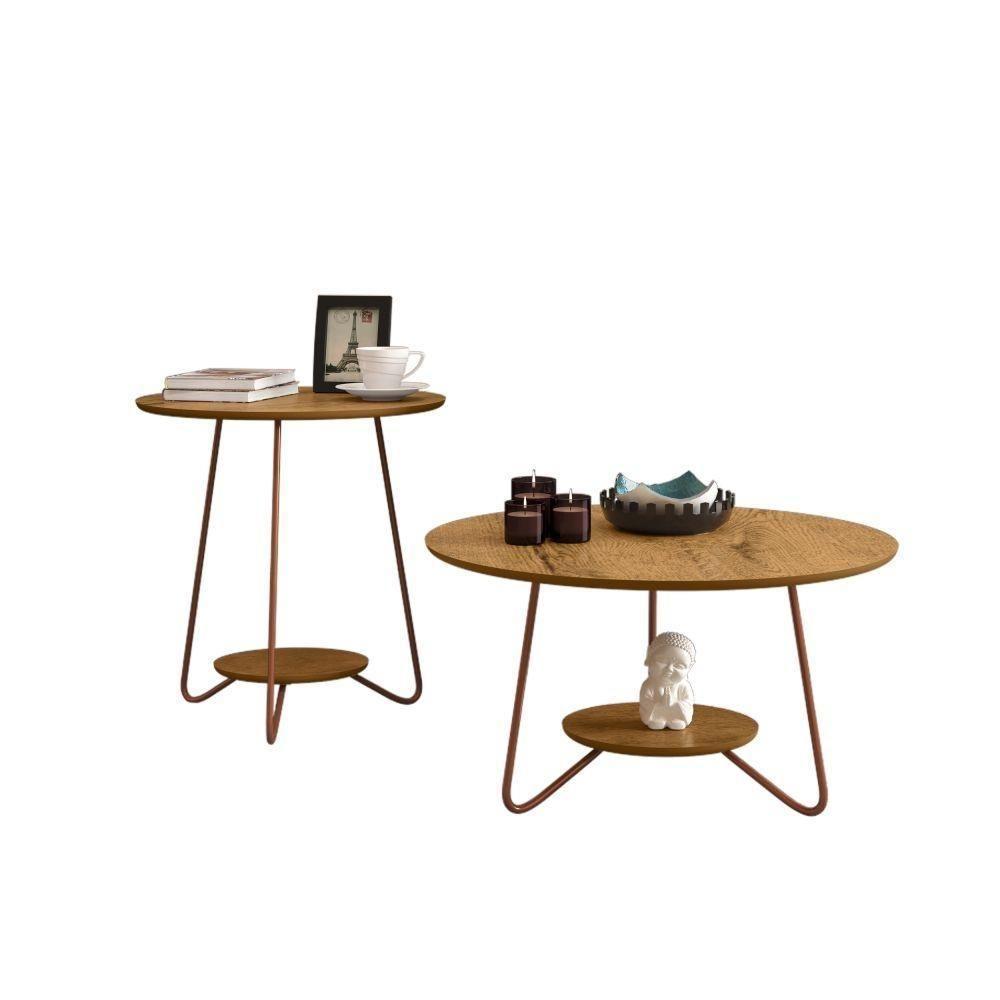 Jogo De Mesa Centro E Lateral Home Freijo - 4