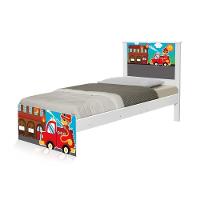 Cama Solteiro Adesivada Bombeiro Com Colchão - 2