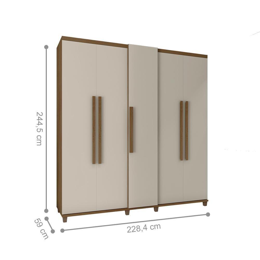 Roupeiro 5 Portas Arezzo Cinamomo Off White - 2