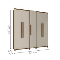 Roupeiro 5 Portas Arezzo Cinamomo Off White - 2