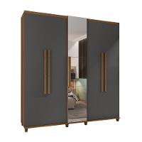 Roupeiro 5 Portas Arezzo Cinamomo Off White Com Espelho - 1