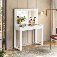 Escrivaninha Penteadeira Royal Branco Fosco - 1