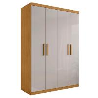 Roupeiro 4 Portas E 3 Gavetas Palmas Naturalle Off White - 4