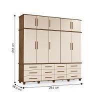 Roupeiro 5 Portas Arles Malbec Off White - 3