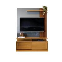Home Para Tv Com Prateleira Ibirapuera Tauari Ripado Cinza Perolizado - 3