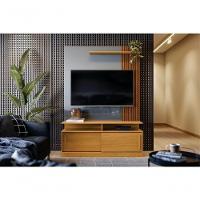 Home Para Tv Com Prateleira Ibirapuera Tauari Ripado Cinza Perolizado - 4