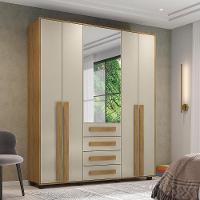 Roupeiro 5 Portas Ragusa Cinamomo Off White - 1