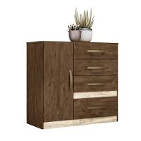 Roupeiro Com Espelho E Cômoda Volterra Freijo Cinza - 6